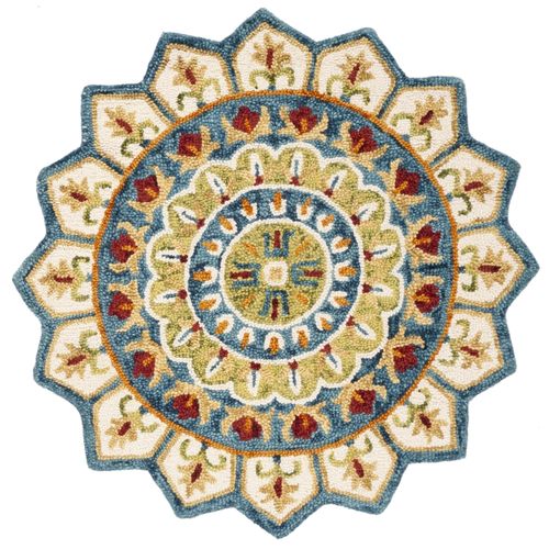 Tapis Novelty 91 X 91 Cm Bohemien Ireland Bleu
