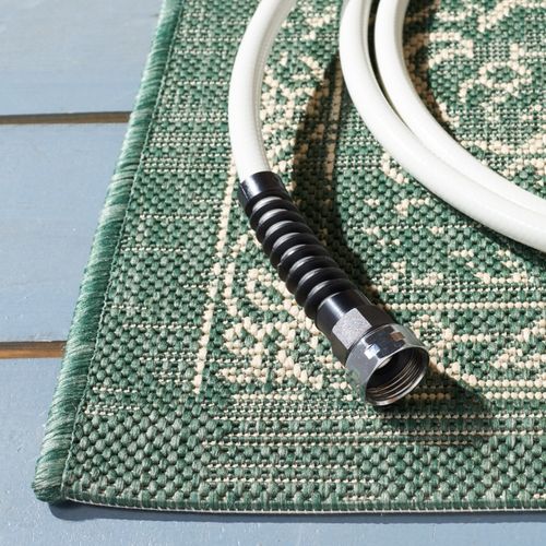 Tapis Courtyard 160 X 231 Cm Géométrique Harriet Vert Foncé / Beige