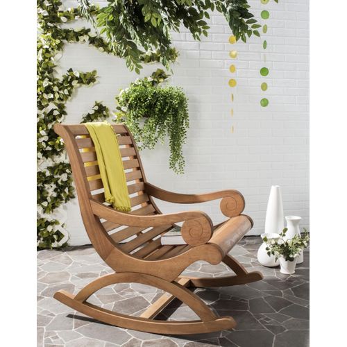 Chaise Longue D'exterieur Vonda Neutre Bois D'eucalyptus 64 X 92 X 94 Cm
