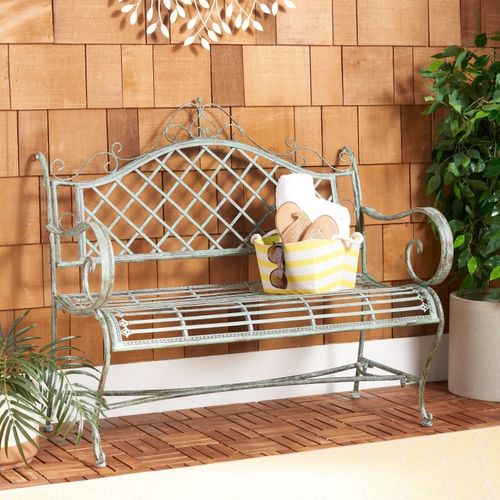Banc Abner Vert Le Fer 50 X 100 X 100 Cm