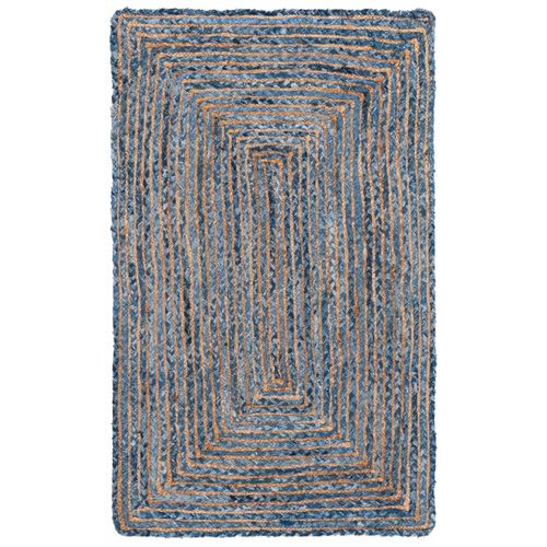 Tapis Cape Cod 91 X 152 Cm Cotier Xyla Bleu / Naturel