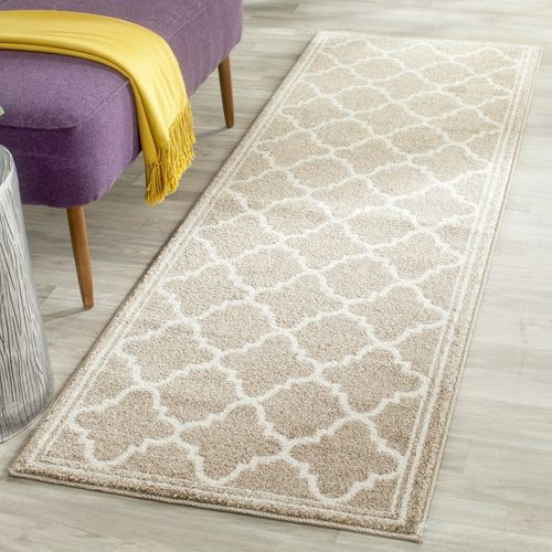 Tapis Amherst 69 X 152 Cm Treillis Marocain Aldona Blé / Beige