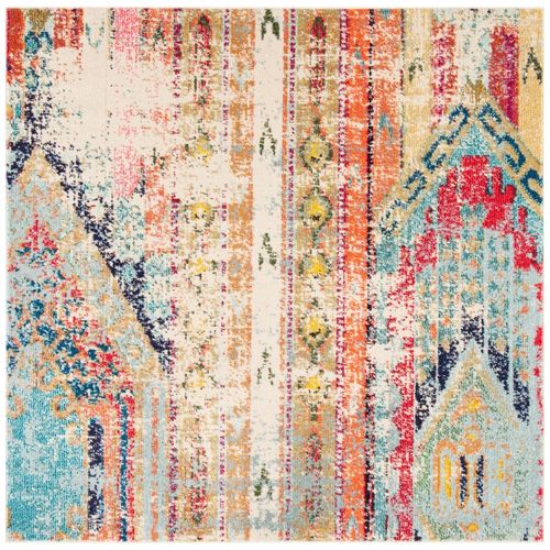 Tapis Madison 122 X 122 Cm Contemporary Emilia Bleu / Orange