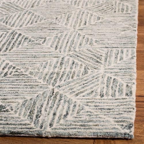 Tapis Abstract 61 X 91 Cm Moderne Azure Green / Ivory