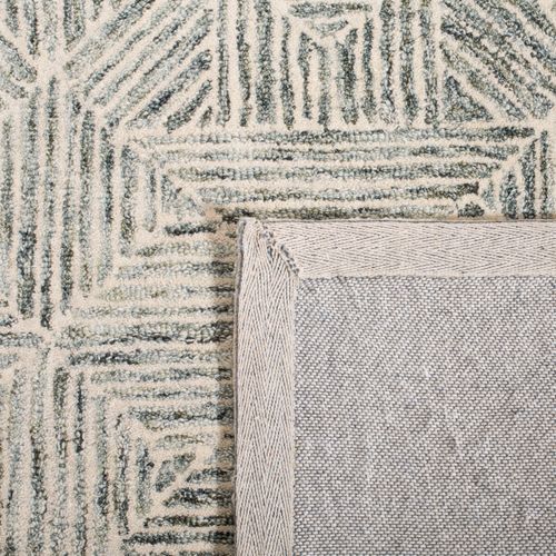 Tapis Abstract 69 X 122 Cm Moderne Azure Green / Ivory