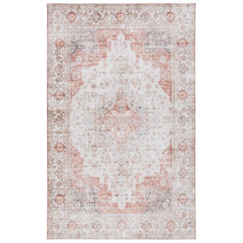 Tapis Tucson 76 X 366 Cm Traditionnel Primrose Gris Clair / Rouille