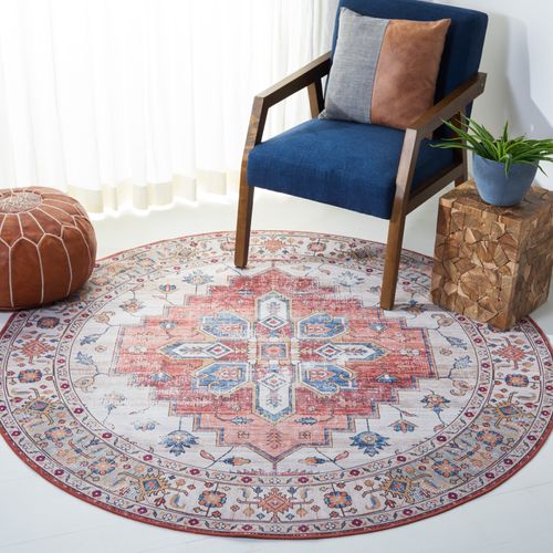 Tapis Tucson 183 X 183 Cm Traditionnel Tripp Beige / Blue