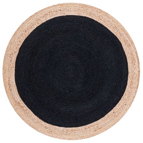 Tapis Fibre Naturelle 91 X 91 Cm Fibre Naturelle Aurelie Noir / Naturel