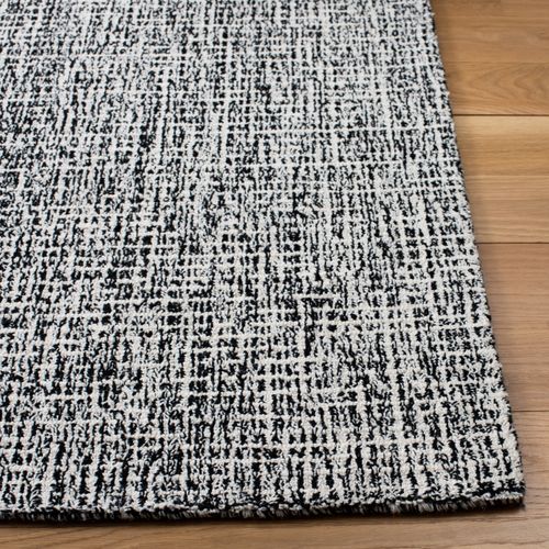 Tapis Abstrait 69 X 244 Cm Contemporain Damaris Noir / Ivoire