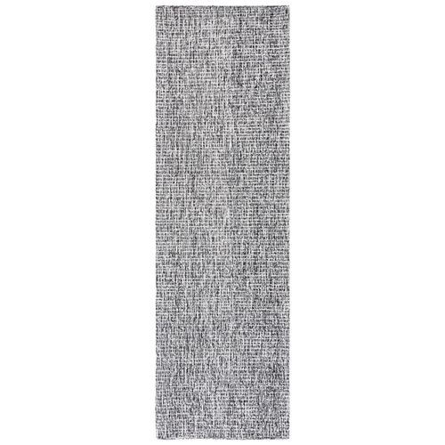 Tapis Abstrait 69 X 244 Cm Contemporain Damaris Noir / Ivoire
