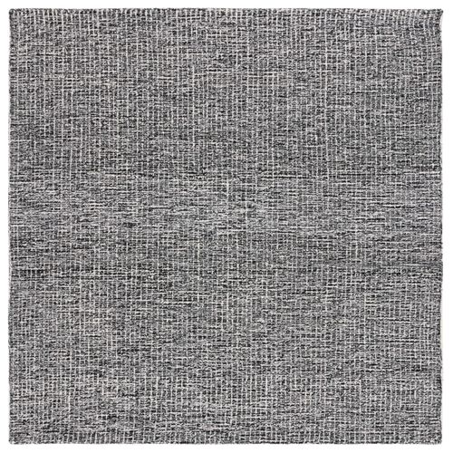 Tapis Abstrait 183 X 183 Cm Contemporain Damaris Noir / Ivoire