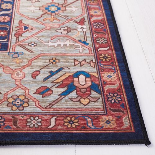 Tapis Tucson 183 X 183 Cm Traditionnel Bishop Rust / Blue