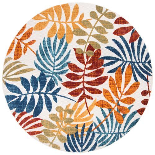 Tapis Cabana 160 X 160 Cm Moderne Ariadne Crème / Rouge