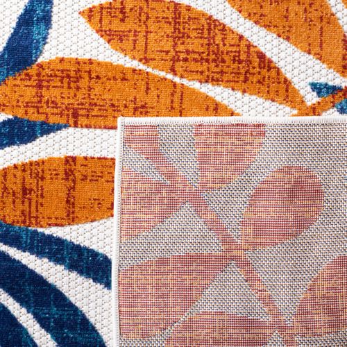 Tapis Cabana 160 X 160 Cm Moderne Ariadne Crème / Rouge