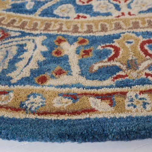 Tapis Natura 122 X 122 Cm Traditionnel Fable Bleu Fonce / Multi