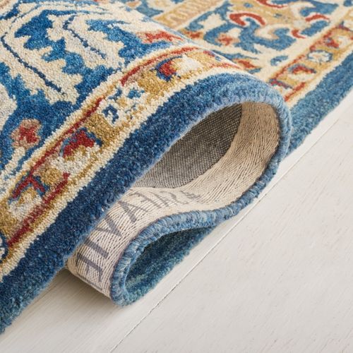 Tapis Natura 122 X 122 Cm Traditionnel Fable Bleu Fonce / Multi