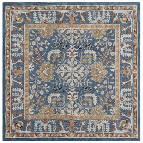 Tapis Natura 122 X 122 Cm Traditionnel Fable Bleu Fonce / Multi
