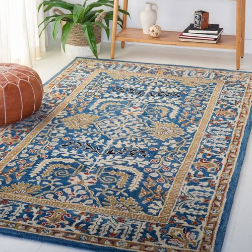 Tapis Natura 183 X 274 Cm Traditionnel Fable Bleu Fonce / Multi
