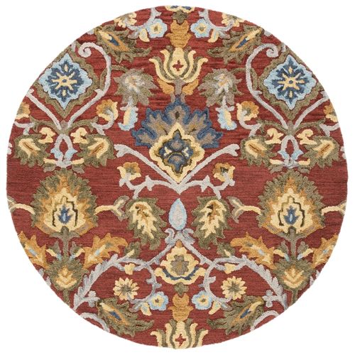 Tapis Blossom 122 X 122 Cm Traditionnel Juni Red / Multi