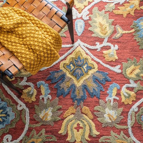 Tapis Blossom 122 X 122 Cm Traditionnel Juni Red / Multi