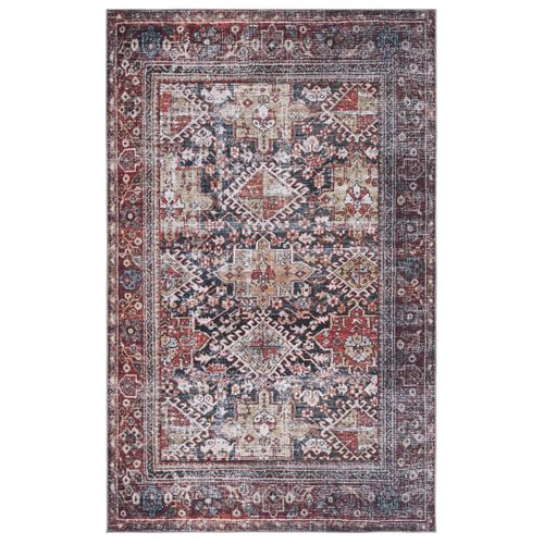 Tapis Tucson 183 X 274 Cm De Transition Minna Bleu Marine / Rouille
