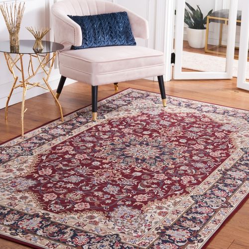 Tapis Tucson 152 X 244 Cm Geometrique Serenade Rouge / Bleu Marine