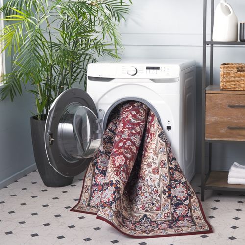 Tapis Tucson 152 X 244 Cm Geometrique Serenade Rouge / Bleu Marine