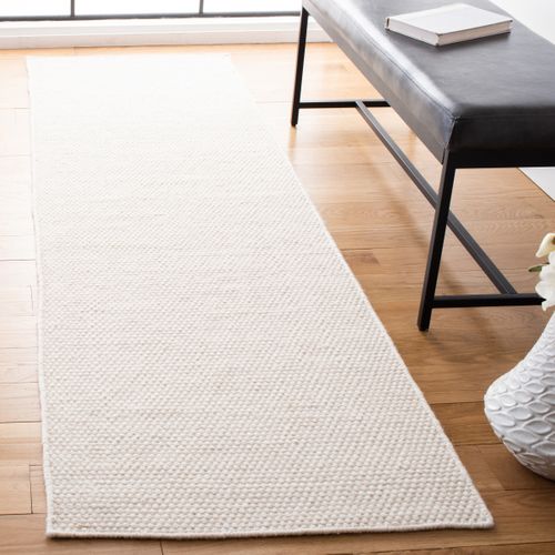 Tapis Vermont 69 X 183 Cm Solid Tonal Hattie Blanc