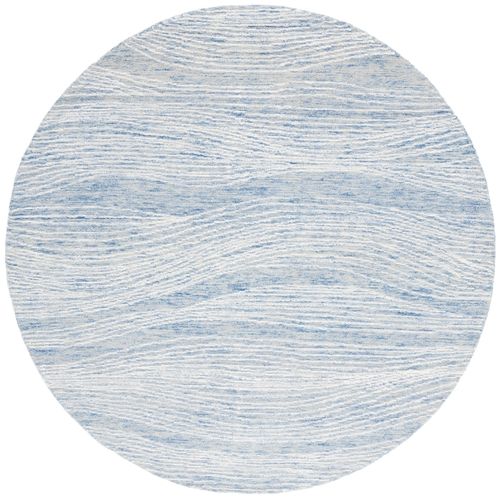 Tapis Metro 122 X 122 Cm Moderne Contemporain Lennon Bleu