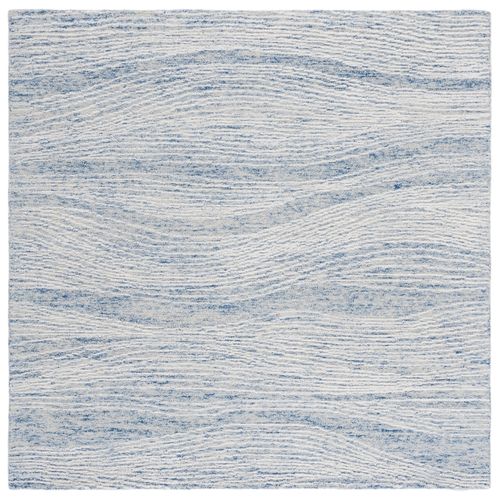 Tapis Metro 122 X 122 Cm Moderne Contemporain Lennon Bleu