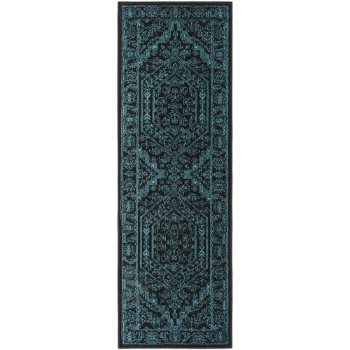 Tapis Adirondack 76 X 183 Cm Médaillon Arianwen Noir / Canard