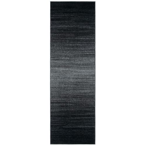 Tapis Adirondack 76 X 183 Cm Abstrait Moderne En Détresse Calindra Noir / Gris