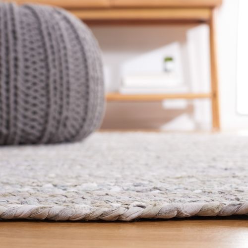 Tapis Braided 152 X 244 Cm Chalet De Campagne Jovie Gris Clair