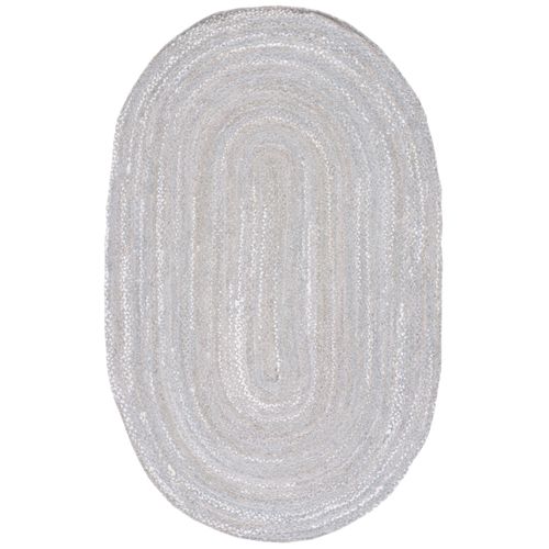 Tapis Braided 152 X 244 Cm Chalet De Campagne Jovie Gris Clair