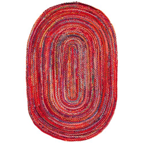 Tapis Braided 122 X 183 Cm Chalet De Campagne Neria Rouille / Multi