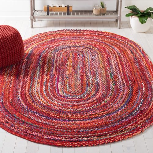 Tapis Braided 152 X 244 Cm Chalet De Campagne Neria Rouille / Multi
