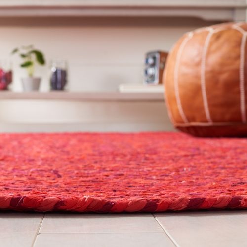 Tapis Braided 122 X 183 Cm Chalet De Campagne Nixie Rouge