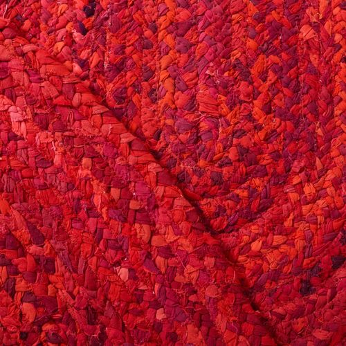 Tapis Braided 122 X 183 Cm Chalet De Campagne Nixie Rouge