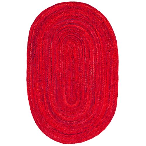 Tapis Braided 152 X 244 Cm Chalet De Campagne Nixie Rouge