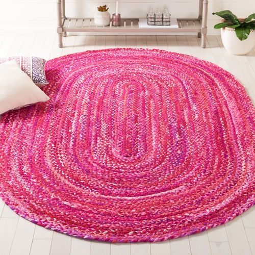 Tapis Braided 152 X 244 Cm Chalet De Campagne Priya Rose
