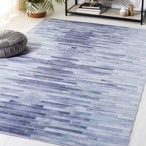 Tapis Faux Hide 122 X 183 Cm Rustique Glam Cyra Gris Clair / Gris