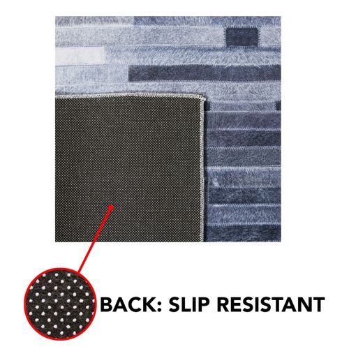 Tapis Faux Hide 183 X 183 Cm Rustique Glam Cyra Gris Clair / Gris