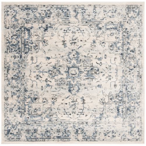 Tapis Charleston 122 X 122 Cm Traditionnel Celestia Ivoire / Marine