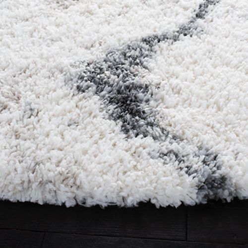 Tapis Fontana Shag 122 X 122 Cm Shag Gisela Ivoire / Gris