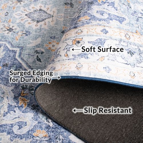 Tapis Tucson 183 X 183 Cm Traditionnel Ximena Bleu