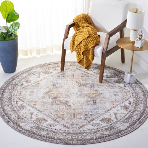 Tapis Tucson 244 X 244 Cm Traditionnel Kushim Beige / Grey