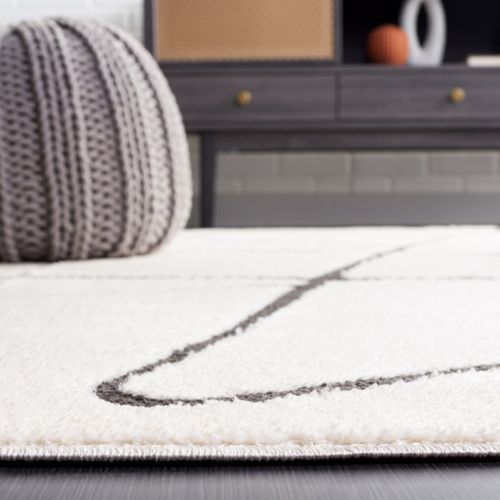 Tapis Lindsay Shag 201 X 201 Cm Moderne Beatrix Ivoire / Noir