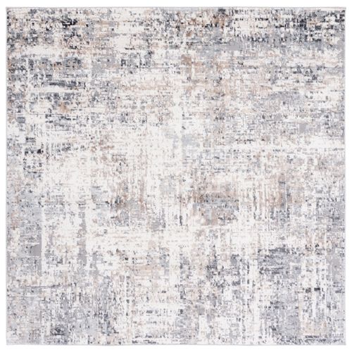 Tapis Shivan 155 X 155 Cm Contemporain Avalon Ivoire / Gris