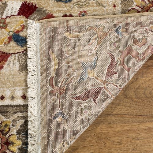 Tapis Kashan 201 X 201 Cm Geometrique Navy Beige