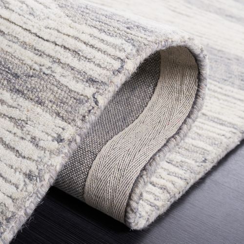 Tapis Metro 69 X 122 Cm Moderne Contemporain Tilda Gris